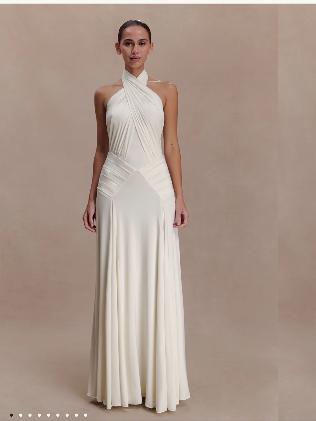 Meshki White One-Shoulder Maxi Dress